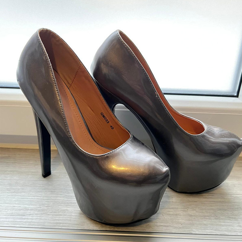 Lina Mila silberne Pumps