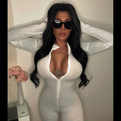 Jenna Swhite weißer Overall