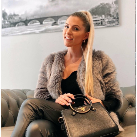 Ricarda Wolf Kunstfelljacke grau