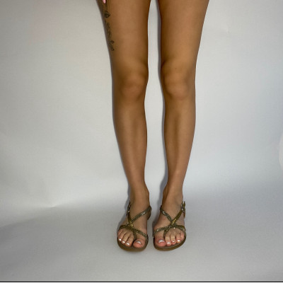 Ricarda Wolf Glitzer-Sommersandalen