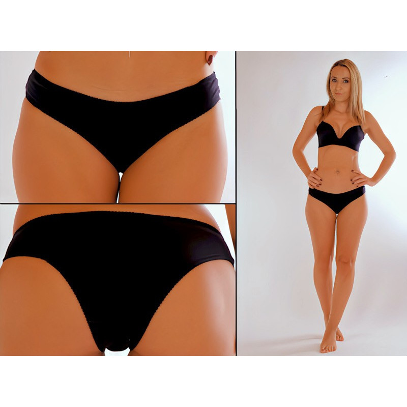 Baumwollslip schwarz - Lady Anja Baumwollslip schwarz - Lady Anja