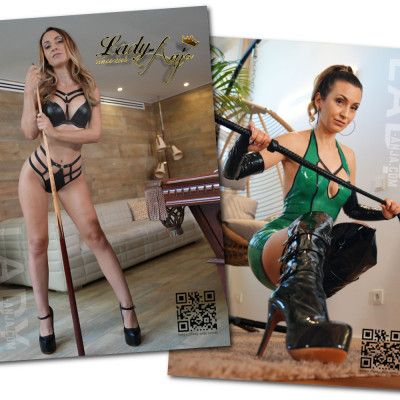 Handsignierte Autogrammkarte Billard & Latex - Lady Anja