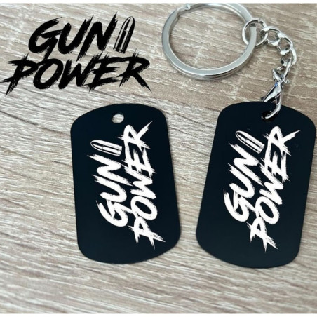 GUN POWER - Gravierter Schlüsselanhänger