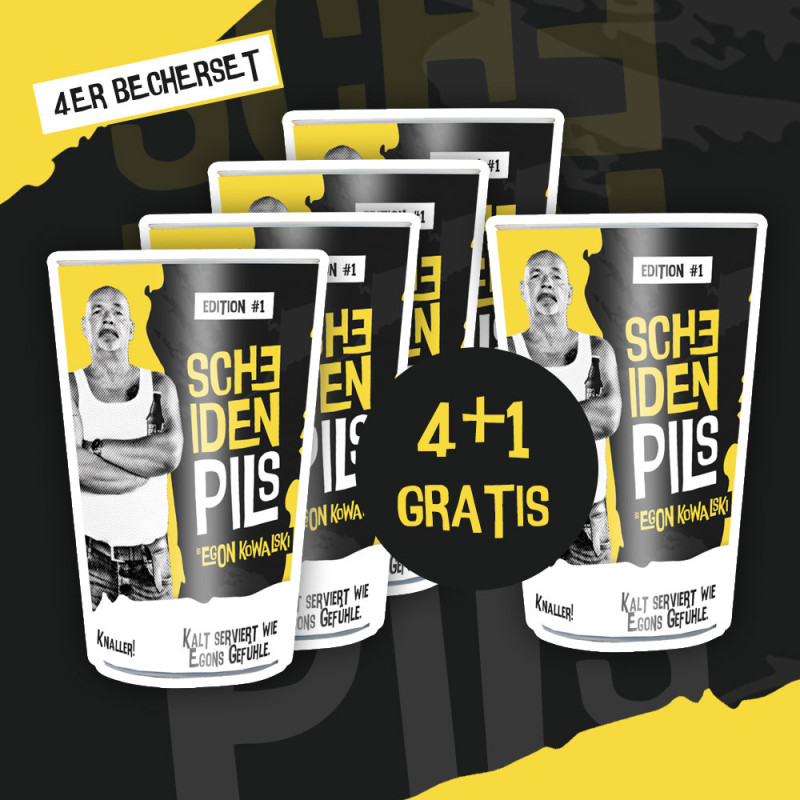 4er ScheidenPils Becherset + 1 Becher GRATIS 4er ScheidenPils Becherset + 1 Becher GRATIS