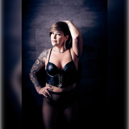 Fire Fox Glitter Leather Corset